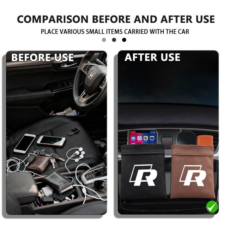 LMN1 Emblems For Volkswagen VW Car Styling Air Vent Storage Pocket Sunglass Suspension Bag Tiguan CC Jetta Polo Golf 4 5 6 Passat B5