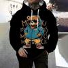 Мужская модная толстовка с капюшоном с изображением медведя из мультфильма для отдыха на природе и походов