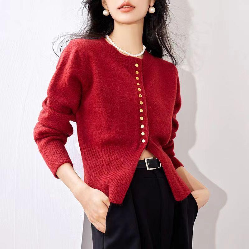 Длинный рукав свитера основа кардиганы женские осень и зима новый стиль красивый вязаный топ