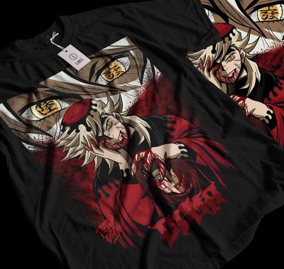 Футболка Doma Kimetsu no Yaiba Demon Slayer Tanjiro Унисекс Черная футболка ПОДАРОК 075