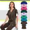 Unisex Quick-Drying Stretch Scrub Suit for Medical and Spa Professionals
