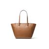 Michael Kors Женская кожаная сумка-тоут Carine с однотонным логотипом-буквой для поездок на работу, коричневая 30S1GCCT3L230