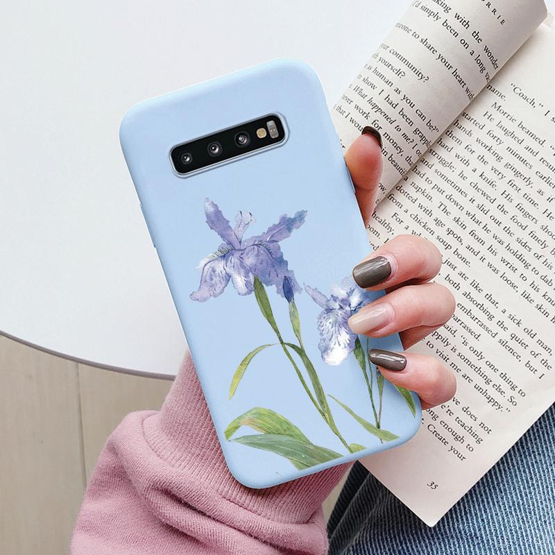 Case For Samsung Galaxy S10 S 10 Plus S10E Phone Cover Cute Cartoon Candy Painted Soft TPU Coque For Samsung S10 S10+ S10E Funda