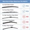 BROSHOO 1pcs 8mm/6mm Car Windscreen Wiper Blade Insert Rubber Strip (Refill) Soft 14"16"17"18"19"20"21"22"24"26"28" Accessories Wipers Blades 3