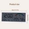 62KD Large LCD Screen Wall Mounted Clock with Date And Weather Data Battery Operated