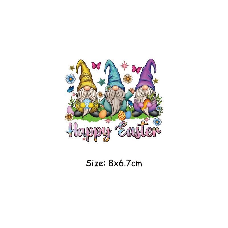 Пасхальный день, термонаклейка для одежды, термопресс, аппликация, футболка, железная нашивка, кролик, сделай сам, швейные поделки