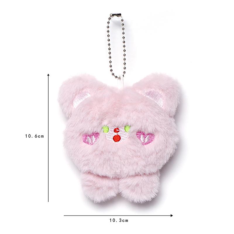 Для пары кукла-ключ кулон рюкзак украшение мультфильм милый мини плюшевый медведь румяна мягкий хлопковый брелок игрушка