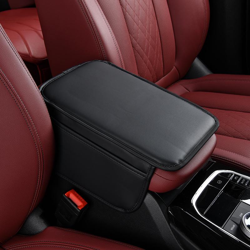 Universal Car Armrest Box Pad with Storage Pockets - Upgrade for Central Console Protection