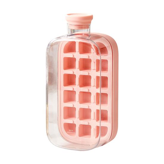 Лоток для льда с крышкой, эффективная форма для приготовления льда для морозильника, легкое извлечение, бесконтактная заливка кубиков льда для напитков, кофе, коктейлей