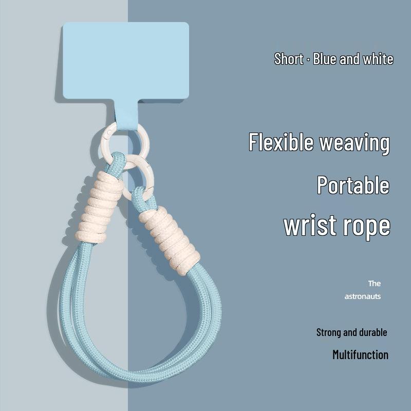 Популярный ремешок для телефона с цветными блоками: Многофункциональный чехол от потери, Чехол для наушников, Сумка-игрушка, Плетеный ремешок на запястье