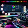 Светодиодная подсветка салона автомобиля Светодиодная лента Неоновая RGB Лампа окружающей среды Автомобильные аксессуары для украшения 10 в 1 Неоновые огни 4