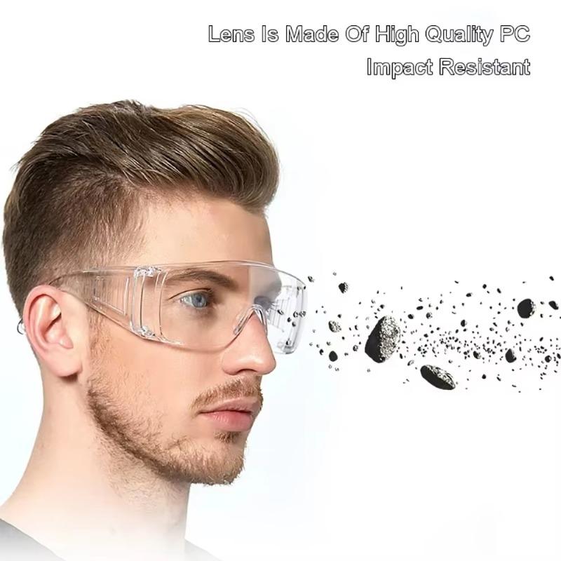 Non-polarized Blinds High Definition Transparent Multi-functional Men Women Protective Goggles Anti-fog Anti-Splash Dust Proof Safety Eyeglasses