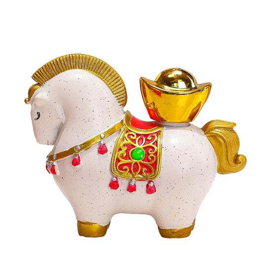 Мультяшная фигурка лошади в китайском стиле, статуэтка года лошади, приносящая богатство, удачу, счастливая лошадь, фэн-шуй, украшение