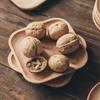 4 шт. Маленькие квадратные деревянные тарелки Тарелка для закусок и десертов Поднос для подачи закусок Мини-тарелка для еды Сервировочная посуда Деревянная подставка Подставка под стакан Столовая посуда