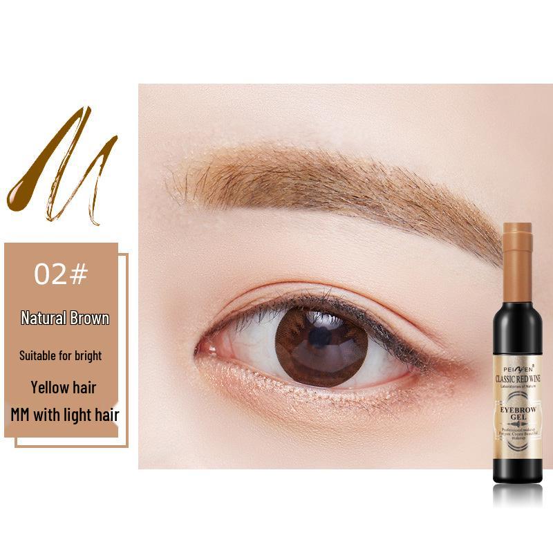Pennyfen Красное вино Бутылочка Отслаивающийся Водостойкий Оттеночный Гель для бровей - Стойкий и Не размазывается