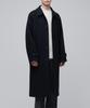 Musinsa Standard Cashmere Blend Oversized Balmacaan Coat [Navy]