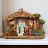 Crib Set Perfect for Christmas Gifting | Decor (Pack - Mary,Joseph,Baby Jesus, Angel, 3 Wise Men,Shepherd, 7 Animals (6 In (Crib House with Set)
