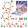 Christmas Advent Calender Gift Box 2025 Creative Diy Snowman Santa Claus Bracelet Countdown Calendar Box For Girls Year Gift