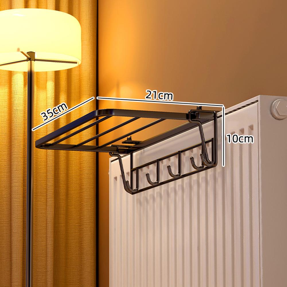 For Heating Radiator Towel Rail 35cm Iron Hanging Rack for Towels Bathrobes and Bathroom Storage Space Saving and Sturdy