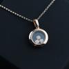 Pure 925 Sterling Silver Jewelry For Women Beach Necklace Slide Stone Pendants Happy Move Diamond Design Luxury Brand