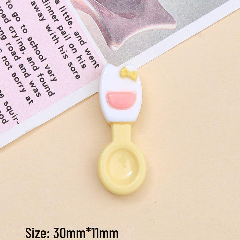 Набор аксессуаров из смолы своими руками: Пряжки для обуви с героями мультфильмов, крем-клей, шпилька для волос, разноцветные украшения в виде ложки в виде котенка