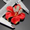 Bridal Wedding Jewelry Rhinestone Lily Flower Scarf Brooch Pin Lady Party Gift