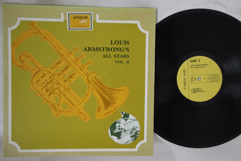 LP Record LOUIS ARMSTRONG - Louis Armstrongs All Stars Vol Ii UJ17 UNIQUE JAZZ Italy Jazz Used