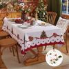 Festive Printed Tablecloth Waterproof Christmas Dining Table Cover Stain Proof Decor for Home Kitchen