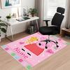 Custom Name Peppa Pig Printed Carpet Rug For Office Chair Living Room Bedroom Kitchen Room Decor Gifts
