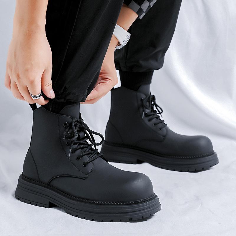 Martin boots men's British style new commuter versatile high-top leather shoes platform-soled medium-help tooling boots 2276-R