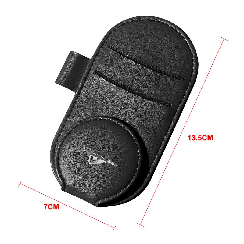 Car Leather Glasses Clip Sun Visor Multi-function Sunglasses Clip Car Accessories For Ford Focus Mondeo MK1 MK2 MK4 MK3 Fiesta ST