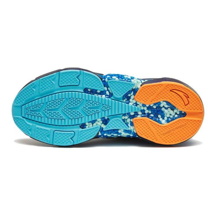 Anta Soft Comfortable Non-Slip Durable Mid-Top Running Shoes Kids Sneaker Black Blue 312245552-4