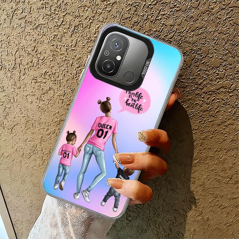 Girl Mom Baby Color Design Soft Phone Case for Xiaomi Redmi 15C 15 14C 13C 12C Poco X5 X6 X7 Pro X3 F8 F7 Ultra M8 13 12 Cover B