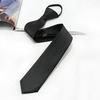 Black Clip On Tie Security Tie Doorman Steward Matte Black Funeral Tie