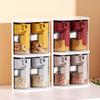 Moisture-proof 2 In 1 Salt Container Sealed Spice Sorting Bottle Glass Spice Bottle  Countertop