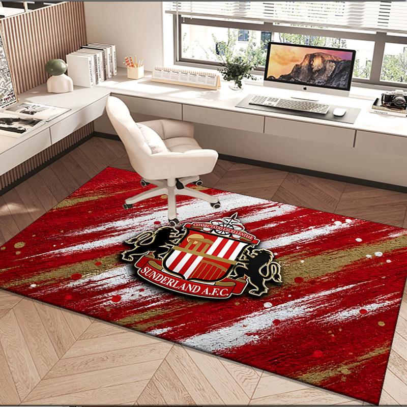 1PC rug Sunderland football Carpet, Chair Rug,Area Rug for Office Bedroom living rooms bedroom, Doormat decor Christmas fan gifts