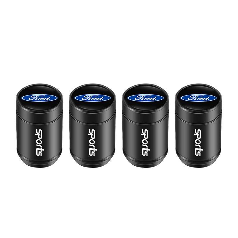 4pcs Metal Car Wheel Tire Valve Cover Caps Tyre Stem Auto Accessorie For Ford Focus MK2 Fiesta Mondeo Explorer Kuga MK3 F150 MK7LZ7