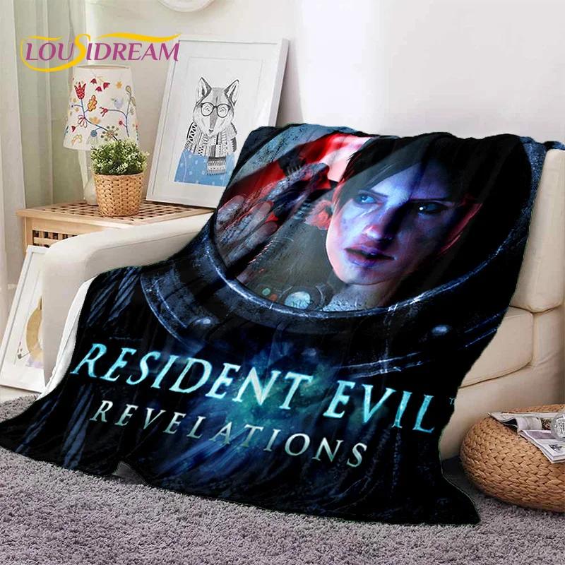 Игры Хоррор R-Resident Evil Мягкое Фланелевое Одеяло для Кроватей Спальни Дивана Пикника, Плед для Покрытия Наружного Отдыха Дневного Сна Подарок