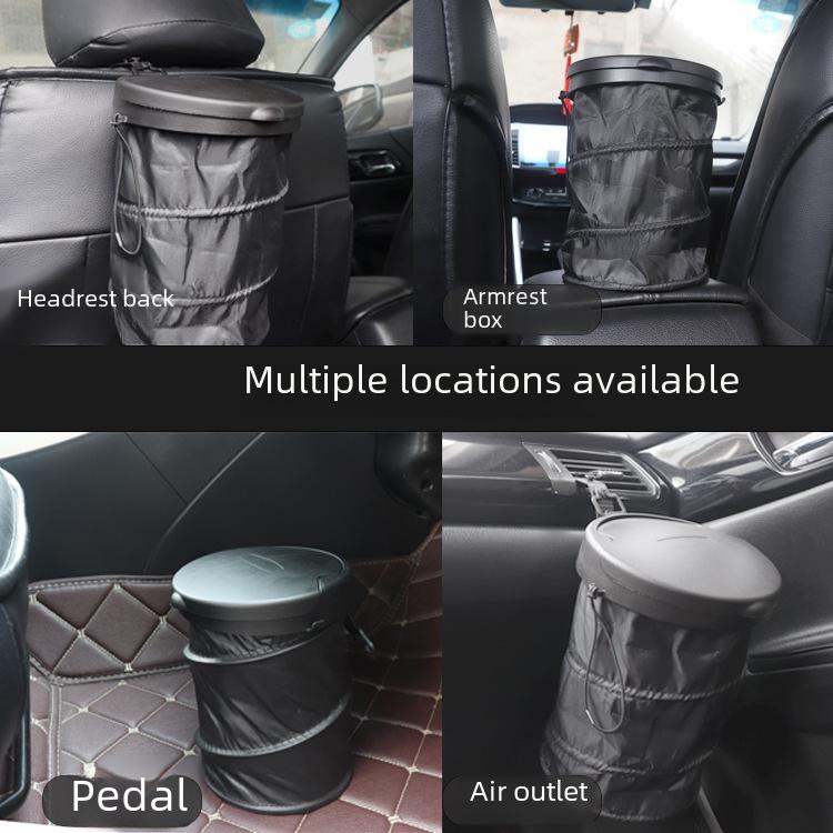 Складной автомобильный мусорный бак с крышкой — компактное решение для хранения в автомобиле