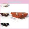 Fashion Womens Pu Leather Belt With Fine Alloy Buckle For Office And Outings