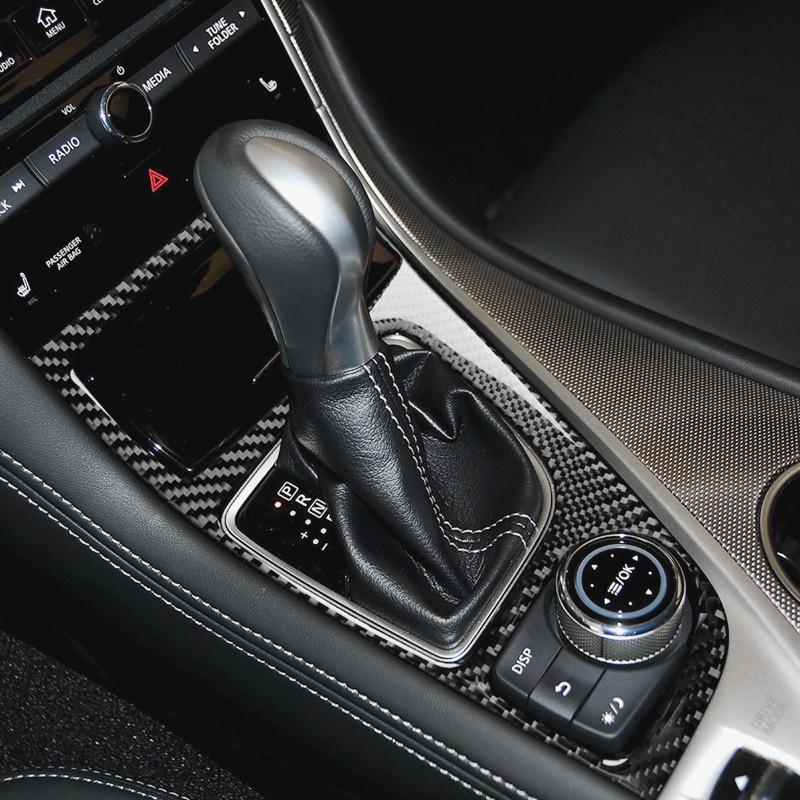 Углеродное волокно, модификация салона автомобиля, накладка, полоски, декоративные наклейки для Infiniti Q50 Q60, внутренний Стайлинг автомобиля