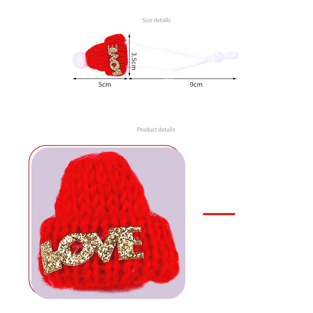 1 шт/3 шт Рождественская шапка для питомца с надписью Love Pompon Design для хомяка морской свинки ежа мелких животных