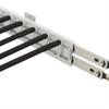 9-Rod Slide-Out Pants Rack – Heavy Duty Wardrobe Organizer with Anti-Slip Flocking – Black/Silver