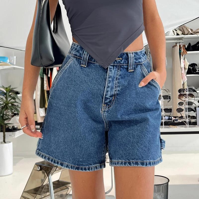 GMXIA Летние уличные хипстерские потертые рабочие женские джинсы прямого покроя