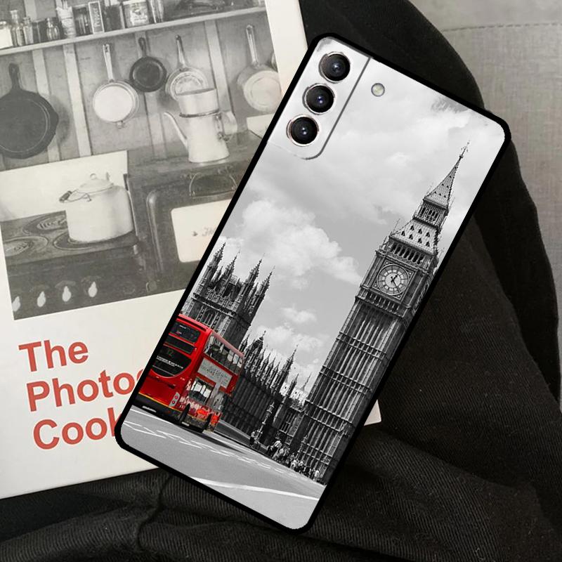 Чехол для телефона London Red Bus Big Ben для Samsung Galaxy S24 Ultra S22 S23 S20 S21 S24 FE S9 S10 Plus Note 10 20 Ultra
