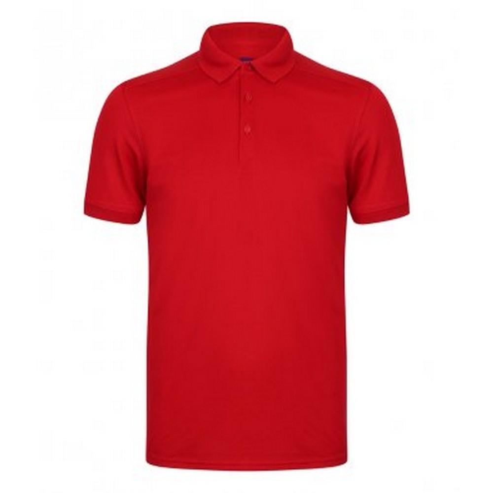 Henbury Мужская рубашка-поло из микротонкого пике стретч