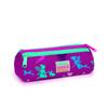 coral high Kids Dark Pink Aqua Green Fairy Patterned Three Compartment Pencil Bag 22314