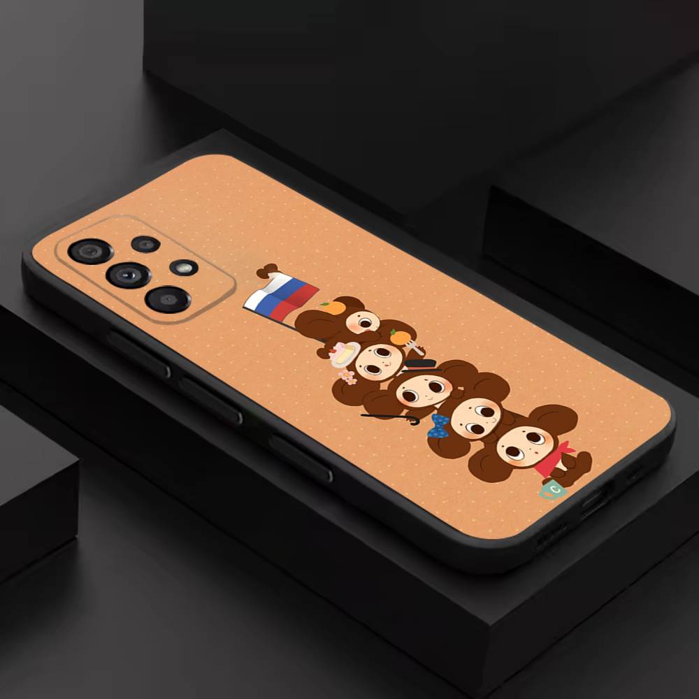 Мультяшный Чебурашка-es Для Samsung S 26,25,24,23,22,30,21,10,9,Ultra,Plus,Lite,FE,4,5G Чехол для телефона Черный Мягкий Чехол