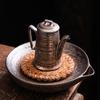 Старый Каменный Грязевой Грубый Керамический Чайник Ретро Черно-золотая глазурь Чайник Чайник для кипячения воды Чайная церемония Приготовление чая Одиночный чайник Чайная церемония