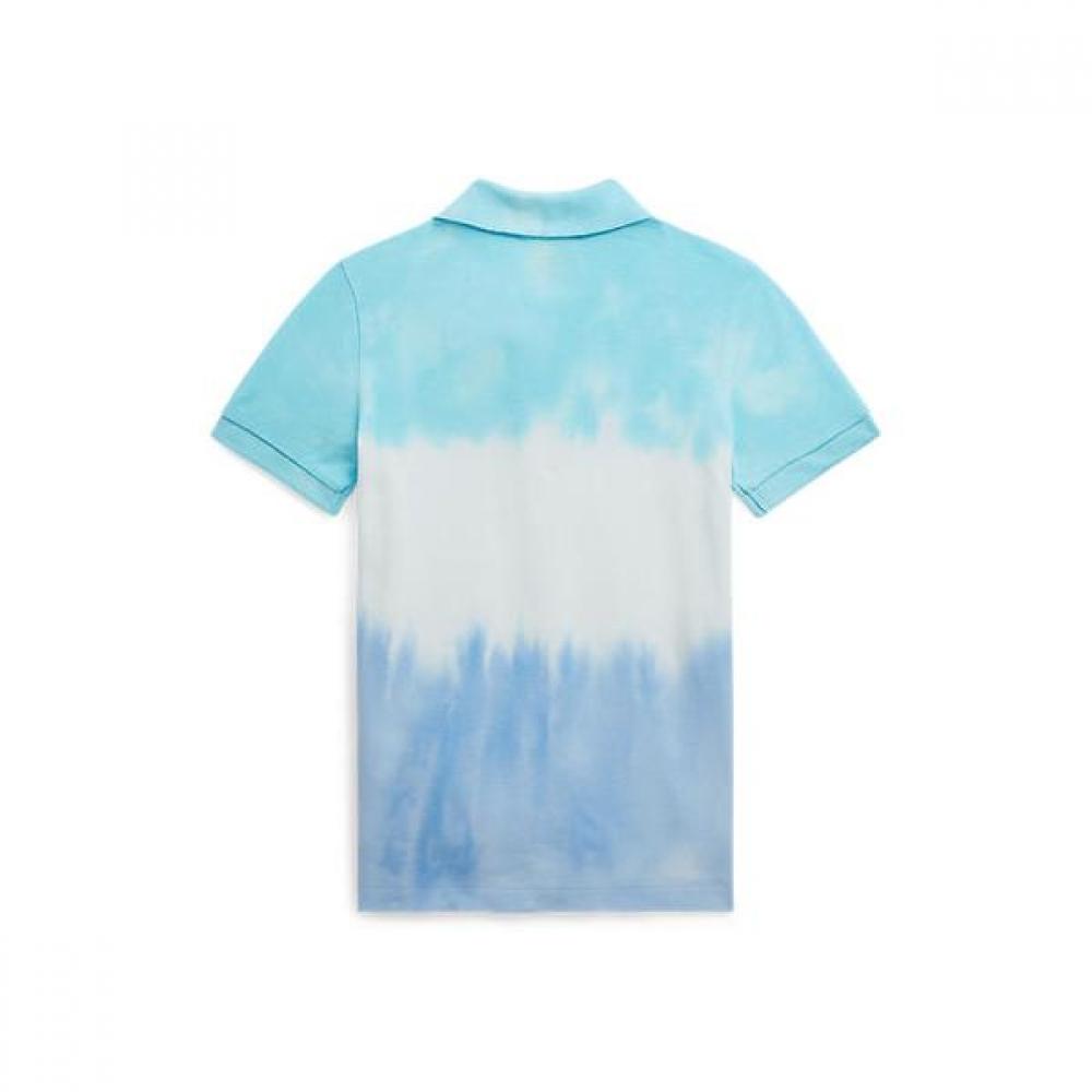 Детская футболка-поло с tie-dye из хлопковой сетки Cwpoknit8020703999